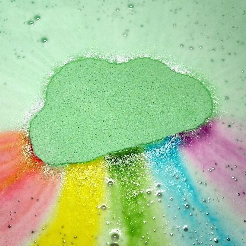 Explosive Colorful Bubble Cake【Colorful Clouds】-I'm Bomb from South Korea - ครีมอาบน้ำ - สารสกัดไม้ก๊อก สีเขียว