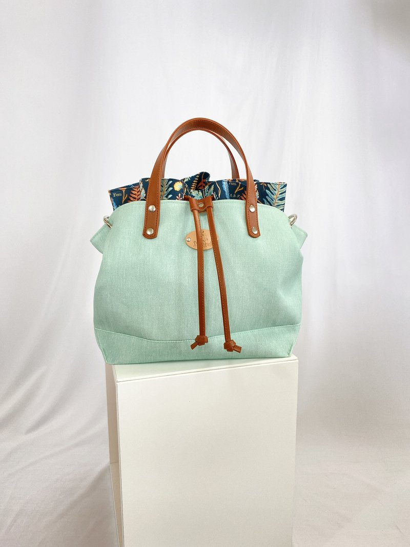 Spot + custom-made blooming dual-use bag Teal and night models - กระเป๋าแมสเซนเจอร์ - วัสดุกันนำ้ หลากหลายสี