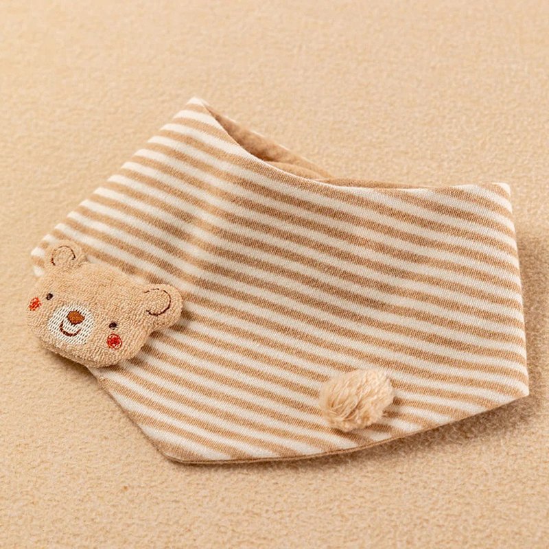 [Japanese Amorosa Mamma organic cotton] baby scarf bib/slobber bear - Bibs - Cotton & Hemp 