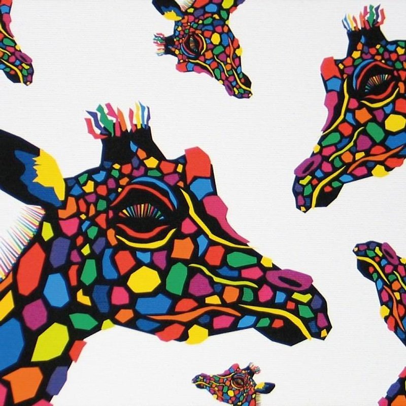 Painting illustrations Art giraffe giraffe Giraffe multiple A4-K - โปสเตอร์ - วัสดุอื่นๆ หลากหลายสี