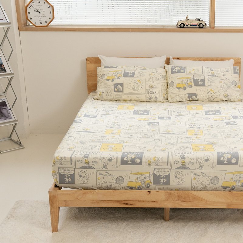 Peanuts Snoopy 100% Tencel double bed pillowcase set-Snoopy genuine Tencel - เครื่องนอน - วัสดุอื่นๆ หลากหลายสี