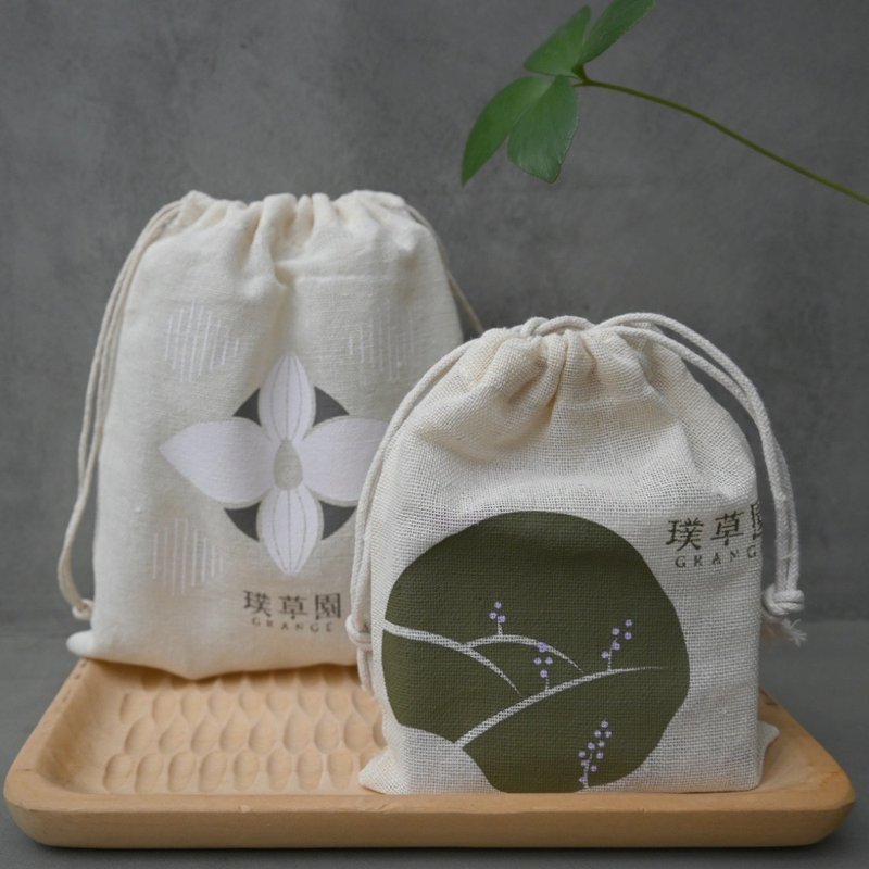 [Additional purchase] Pucaoyuan textured linen drawstring bag - environmentally friendly, versatile and practical, making gifts more heartwarming - กระเป๋าหูรูด - ผ้าฝ้าย/ผ้าลินิน 