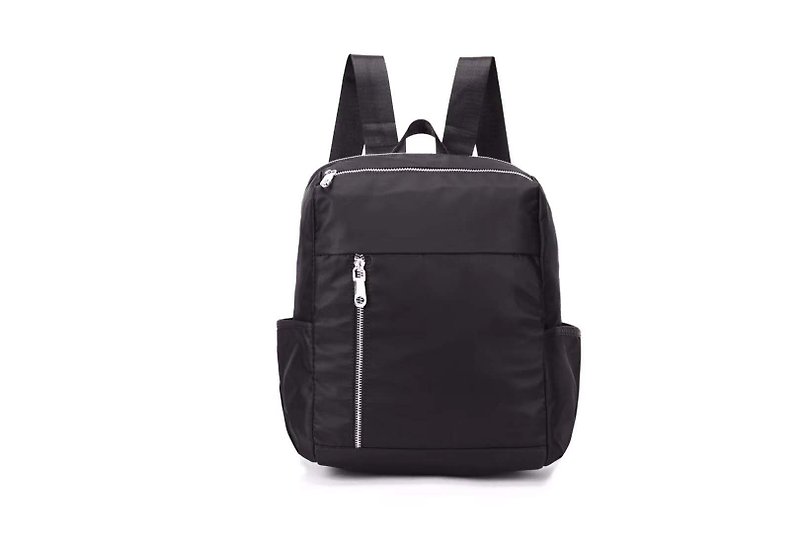 Classic large-capacity backpack/travel backpack/student schoolbag unisex-multicolor optional#1041 - กระเป๋าเป้สะพายหลัง - วัสดุกันนำ้ สีดำ