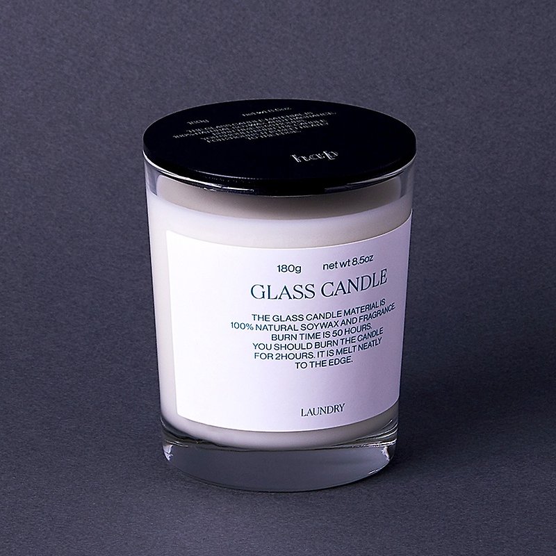 Glass Scented Candle (Choose 1 out of 3 scents) - เทียน/เชิงเทียน - ขี้ผึ้ง ขาว
