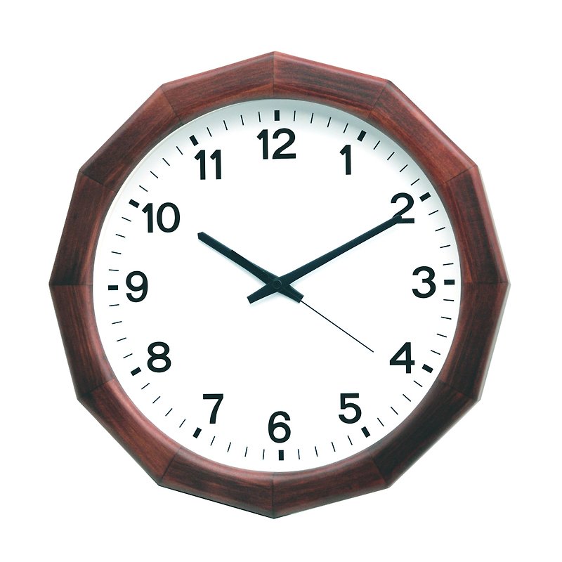 ナチュラル-ブリティッシュレトロクラシック無垢材時計壁掛け時計ミュート - 時計 - 木製 ブラウン