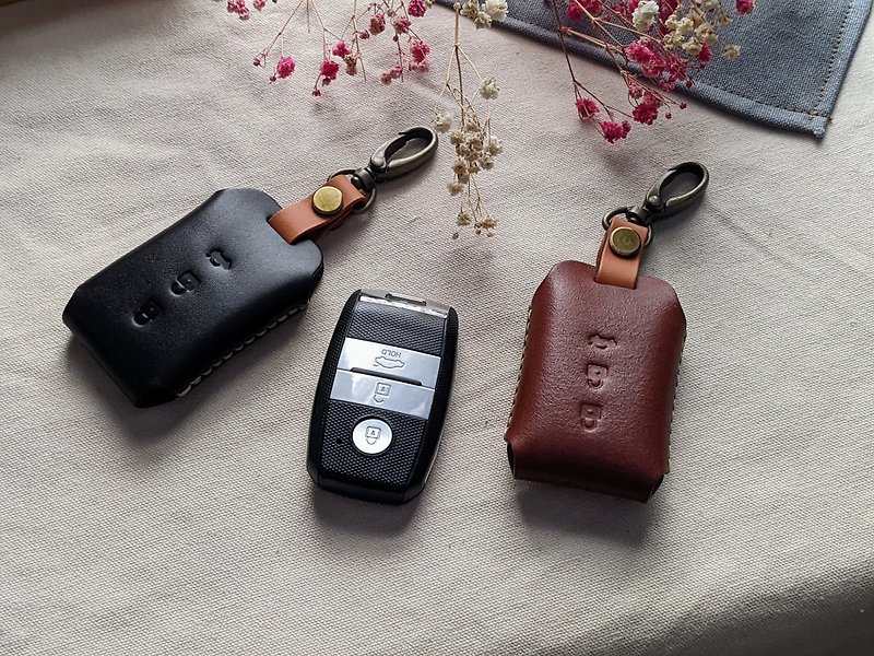 Kia 起亞 汽車鑰匙套 全包覆式 - 鑰匙圈/鑰匙包 - 真皮 多色