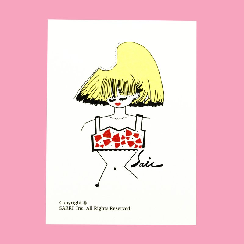 明信片 小海報 防水貼紙 機車貼紙 行李箱貼紙 思考 卡片 萬用卡 - 心意卡/卡片 - 紙 粉紅色