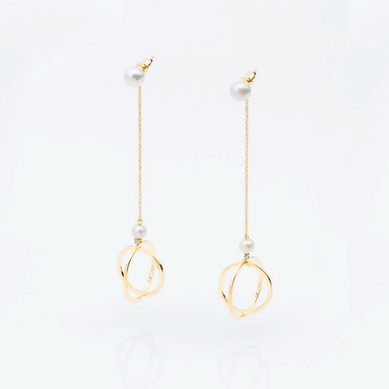 時尚獨特 /  Octavia earrings 一對 - 耳環/耳夾 - 其他金屬 金色