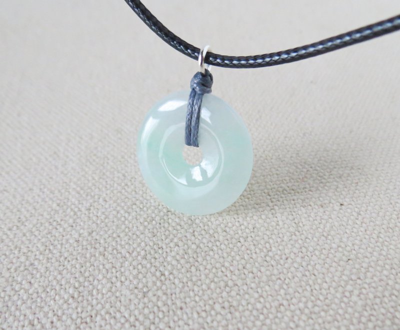 【金剛結】本命年【平安如意】冰飄綠翡翠韓國蠟線項鍊SE03避邪 - 鎖骨鍊 - 寶石 多色