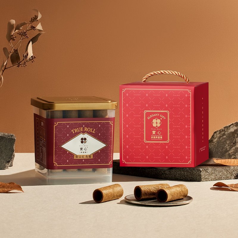 實心蛋捲 | 典雅粹蛋捲提盒組-梨山紅烏龍 (32 入) - 零食/點心 - 新鮮食材 