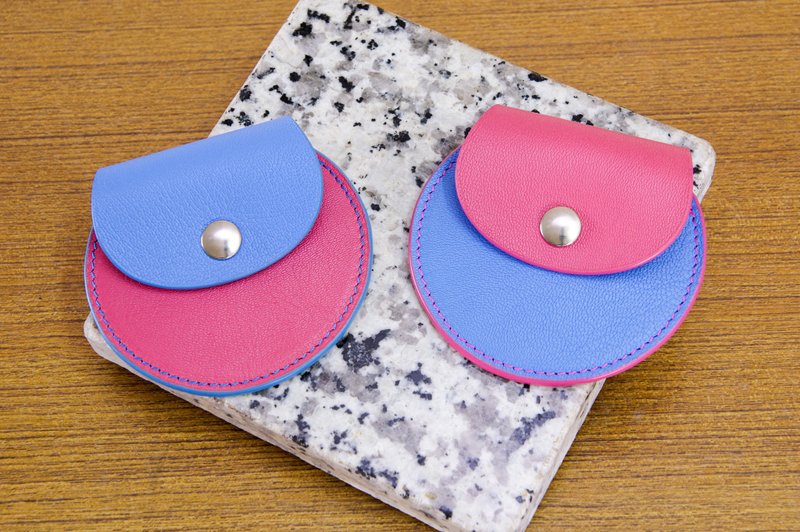 round zip coin purse - กระเป๋าสตางค์ - หนังแท้ 