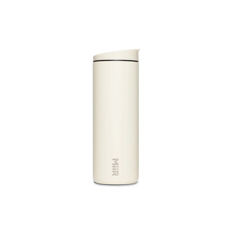 MiiR Vacuum-Insulated (stays hot/cold) Travel Tumbler 16oz/473ml Sandstone White - กระบอกน้ำร้อน - สแตนเลส ขาว