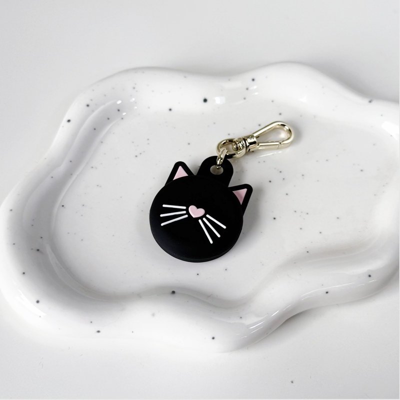 【kate spade】AirTag 保護套 小黑貓 - 其他 - 塑膠 白色