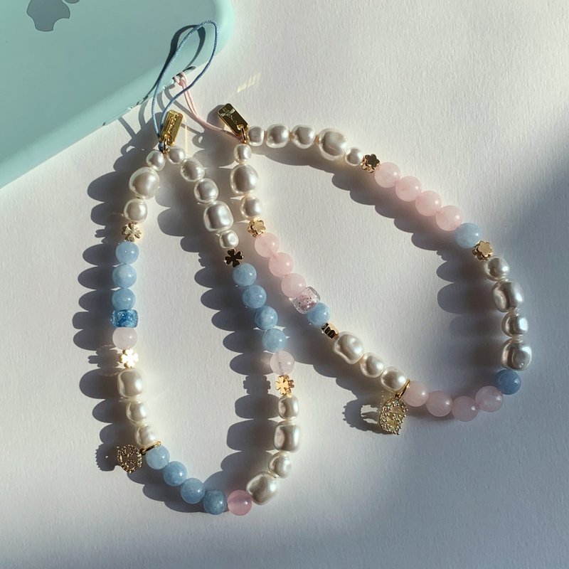 LOVE & COURAGE PHONE STRAP (PINK/BLUE) - 其他 - 石頭 