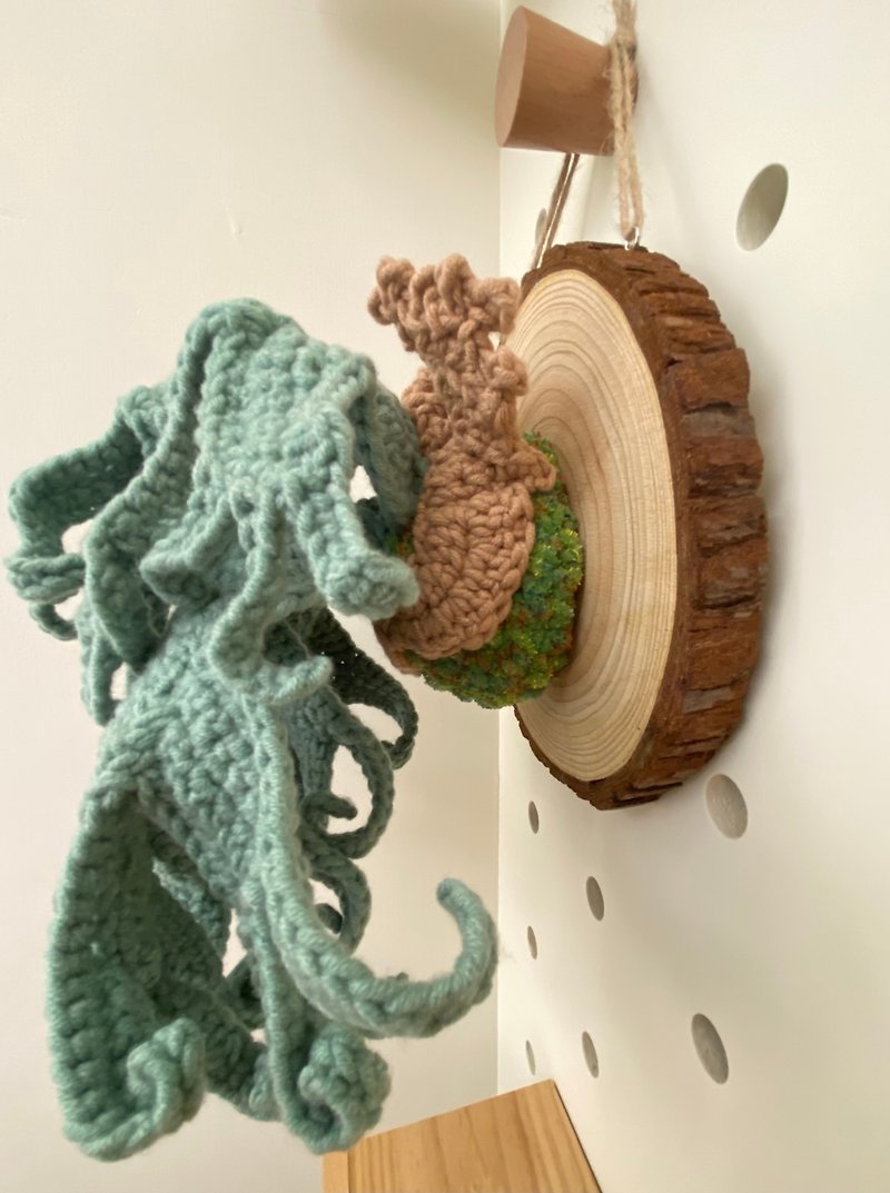 Javanese Staghorn Fern Board Hanging Knitted Handmade/Graduation Season Gift - Items for Display - Other Materials Khaki