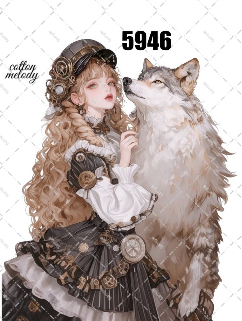 original sticker no.5946 人物ステッカー オリジナルステッカー 人物ステッカー 女の子ステッカー オリジナル人物ステッカー - 貼紙 - 紙 