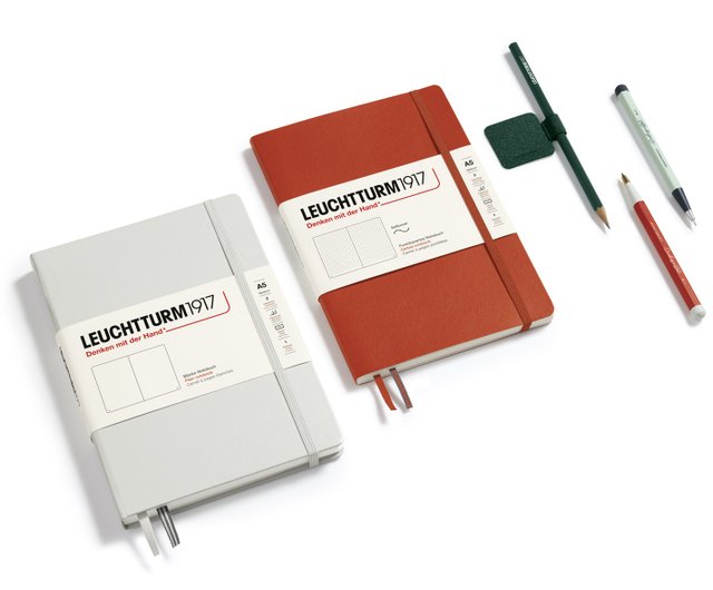 Leuchtturm1917 A5 Medium Hardcover Dotted Notebook - Fox Red