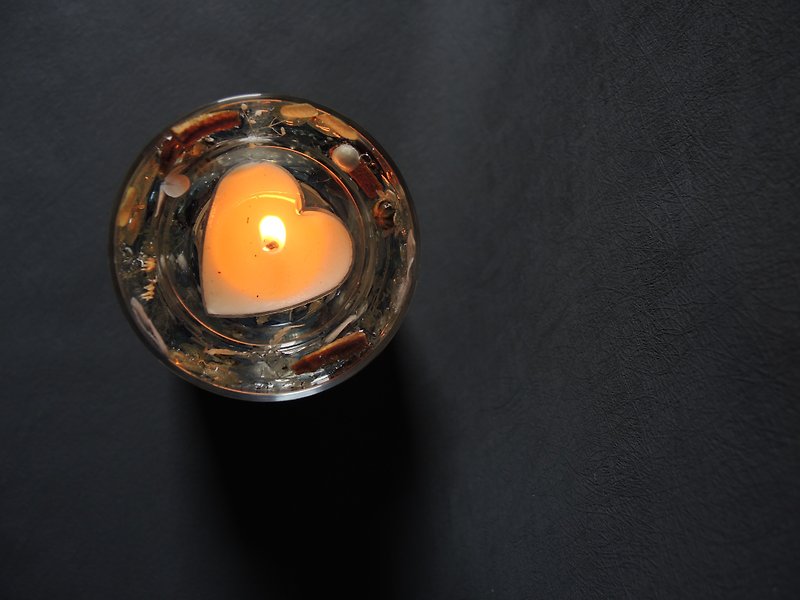 【Customizable】Dry flower candle holder with tea Wax gift - Dried Flowers & Bouquets - Wax 