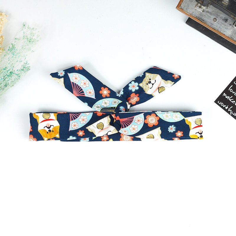 Hairband Headband - เครื่องประดับผม - ผ้าฝ้าย/ผ้าลินิน สีน้ำเงิน