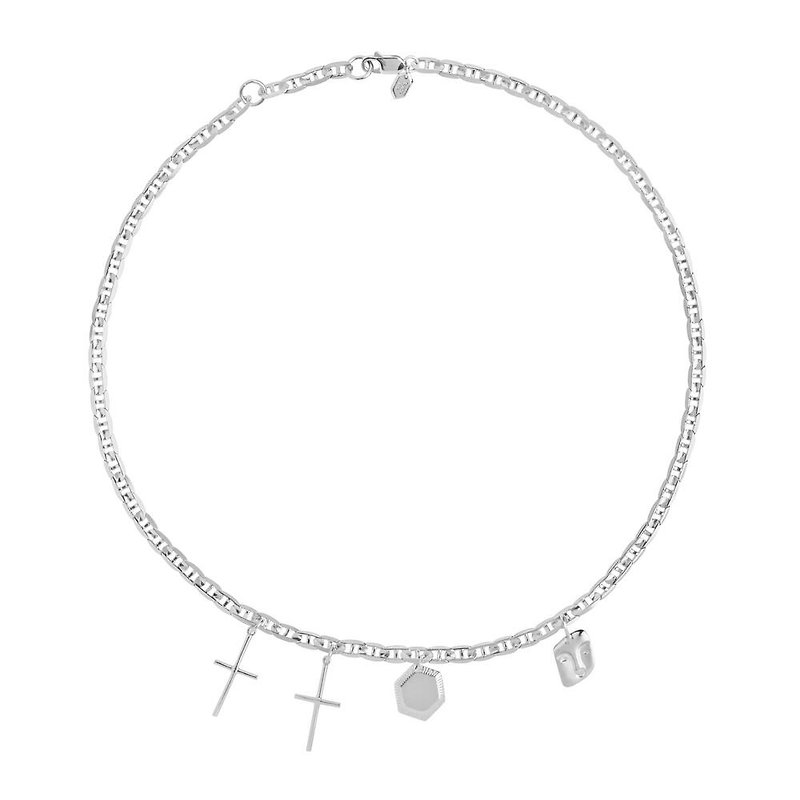 Out of Print Clear Stories Cross Necklace - Necklaces - Sterling Silver Silver