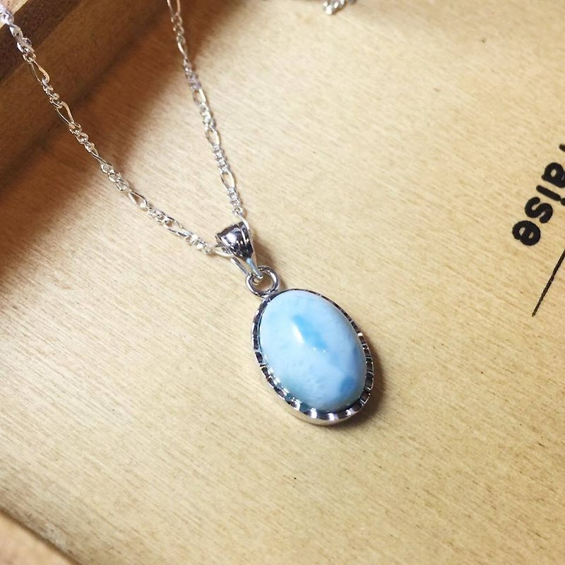 :: Limited Time Offer :: MH Sterling Silver Natural Stone Necklace _ Tide of the Forest (La Lima Real) - Necklaces - Gemstone Blue