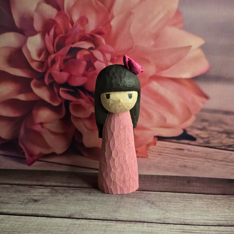 處女座 木雕(現貨) - 公仔/玩偶 - 木頭 多色