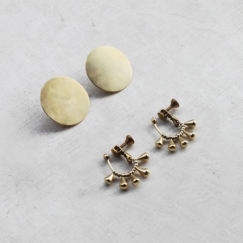 Goody Bag - Individual Brass Earrings Set 8% off + Free - Earrings & Clip-ons - Other Metals Gold