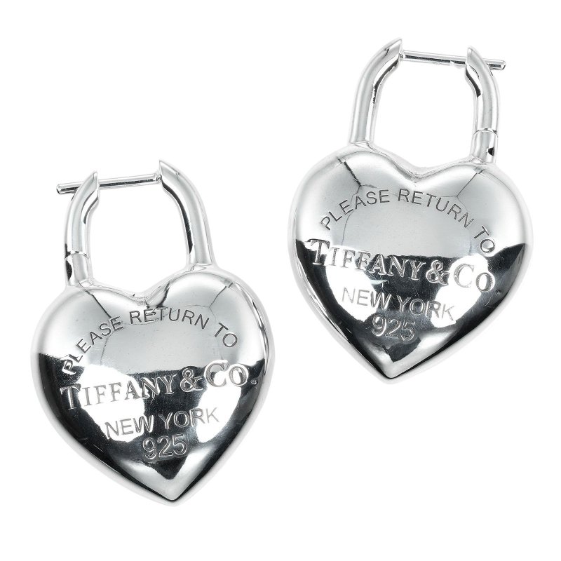 【日本直送】ティファニー TIFFANY&Co. リターントゥ ティファニー フルハート ピアス シルバー925 約21.82g【中古】Aランク - 耳環/耳夾/耳骨夾 - 銀 銀色