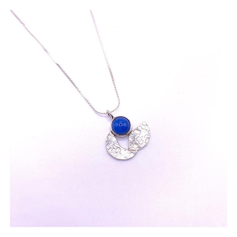 shape texture necklace - สร้อยคอ - เงิน สีเงิน