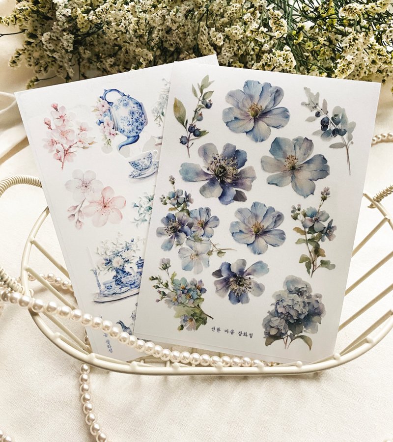 Romantic Vintage Big Flower Sticker - สติกเกอร์ - พลาสติก 