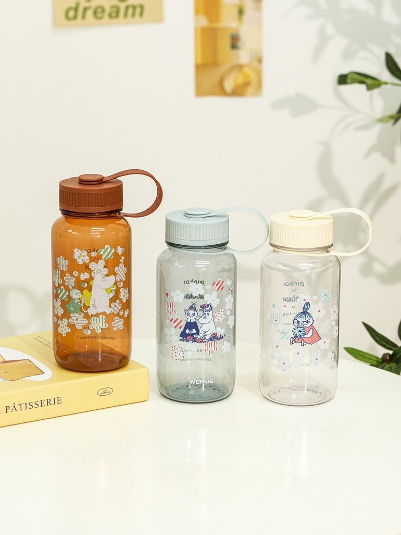 【Pinkoi x Moomin x SOU・SOU】限量 550ml提手防漏隨行杯 - 水壺/水瓶 - 塑膠 多色