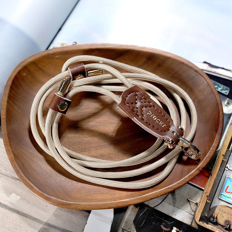 【Prockr】Mobile phone strap - dark coffee leather (1) - plain rope/mobile phone lanyard/document rope - เชือก/สายคล้อง - เส้นใยสังเคราะห์ สีนำ้ตาล