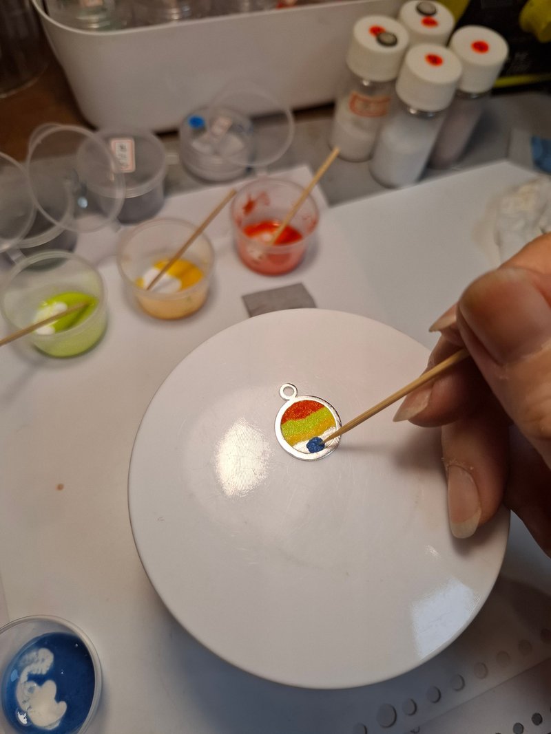 體驗活動 琺瑯銀飾項鍊 / 免基礎 / 現場完成 / 屏東金工/ 文化幣 - 金工/飾品 - 琺瑯 