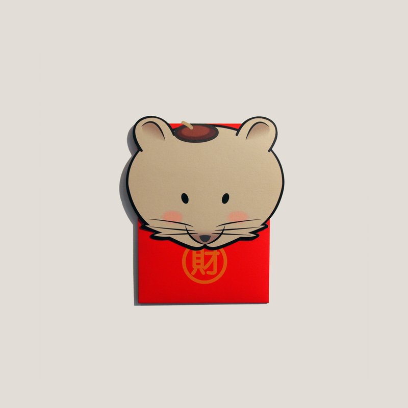 小鼠Boy 鼠年紅包袋 三入 - 紅包袋/春聯 - 紙 紅色