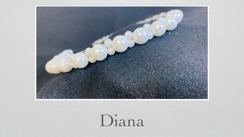 Pearl headband - Diana - เครื่องประดับผม - พลาสติก ขาว