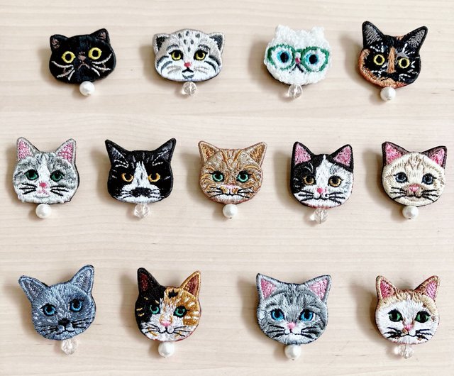 猫刺繍ブローチ CAT Embroidery Brooch - ショップ nyaigs