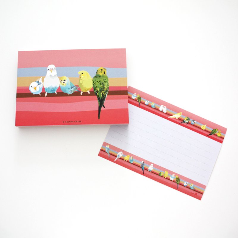 Memo Pad Budgerigar's Perch - Notebooks & Journals - Paper Pink