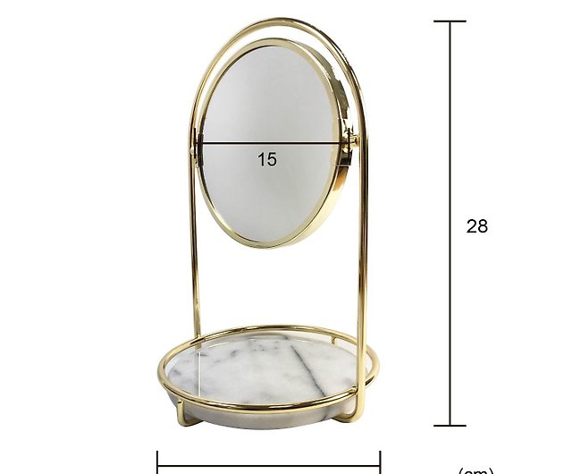 Marble Plate Or Wooden Table, Round Brass Table Mirror