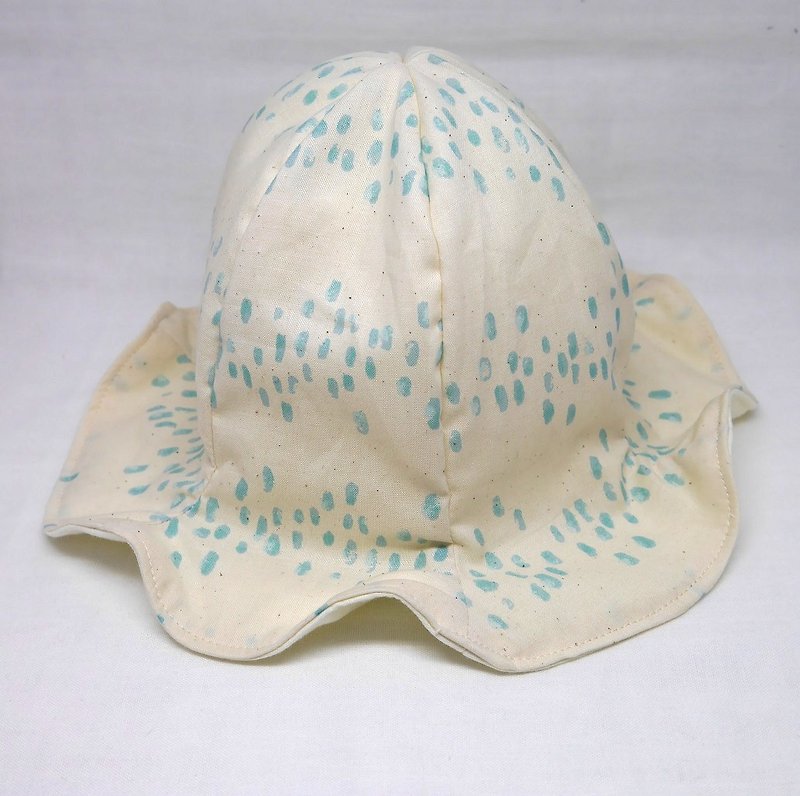 Tulip hat / water drop - ผ้ากันเปื้อน - ผ้าฝ้าย/ผ้าลินิน ขาว
