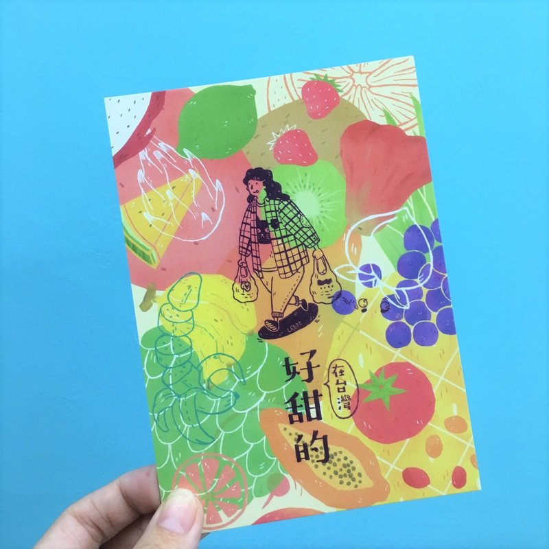 Luv Taiwan明信片-好甜的台灣 - 卡片/明信片 - 紙 