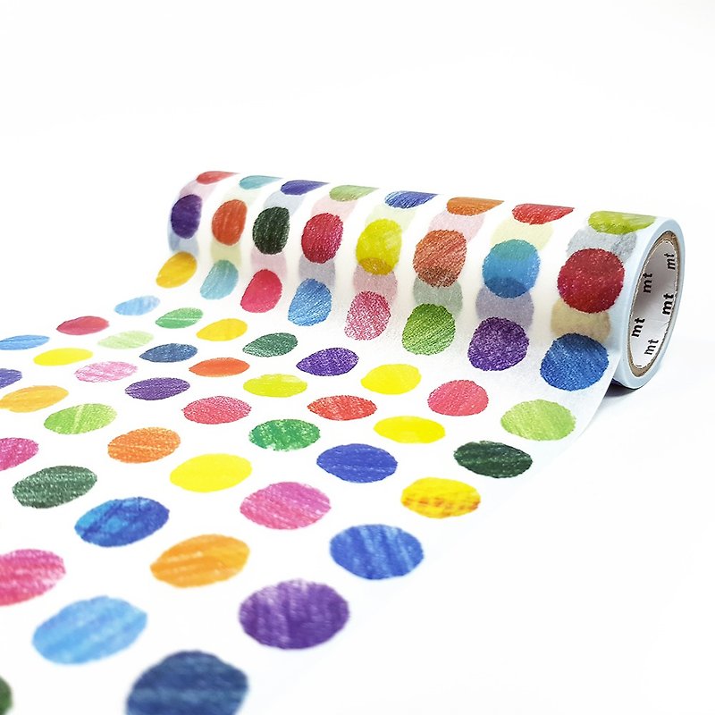 KAMOI mt Wrap S / Color Pencil Dot (MTWRMI68) / 2019SS - วัสดุห่อของขวัญ - กระดาษ หลากหลายสี