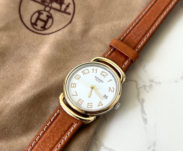 【稼働品】エルメス■プルマン　レディースウォッチ HERMES エルメス プルマン ウォッチ 腕時計 コンビ シルバー