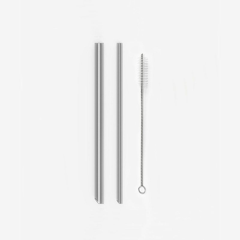 Yuanyuan Diagonal Straw Set - Reusable Straws - Plastic Transparent