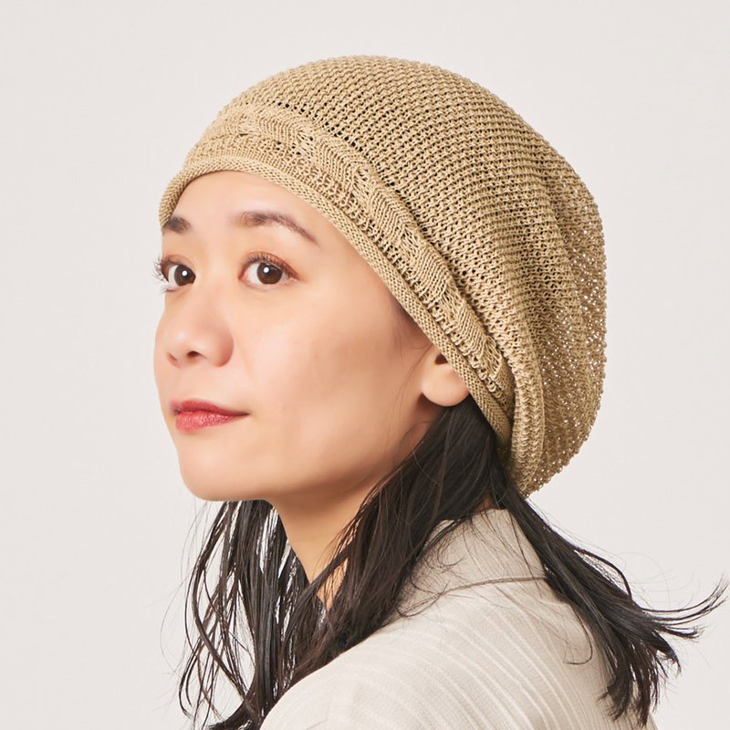 CHARM Panse メッシュ ニット バルーン型 ルーズワッチ - 帽子 - 壓克力 黑色