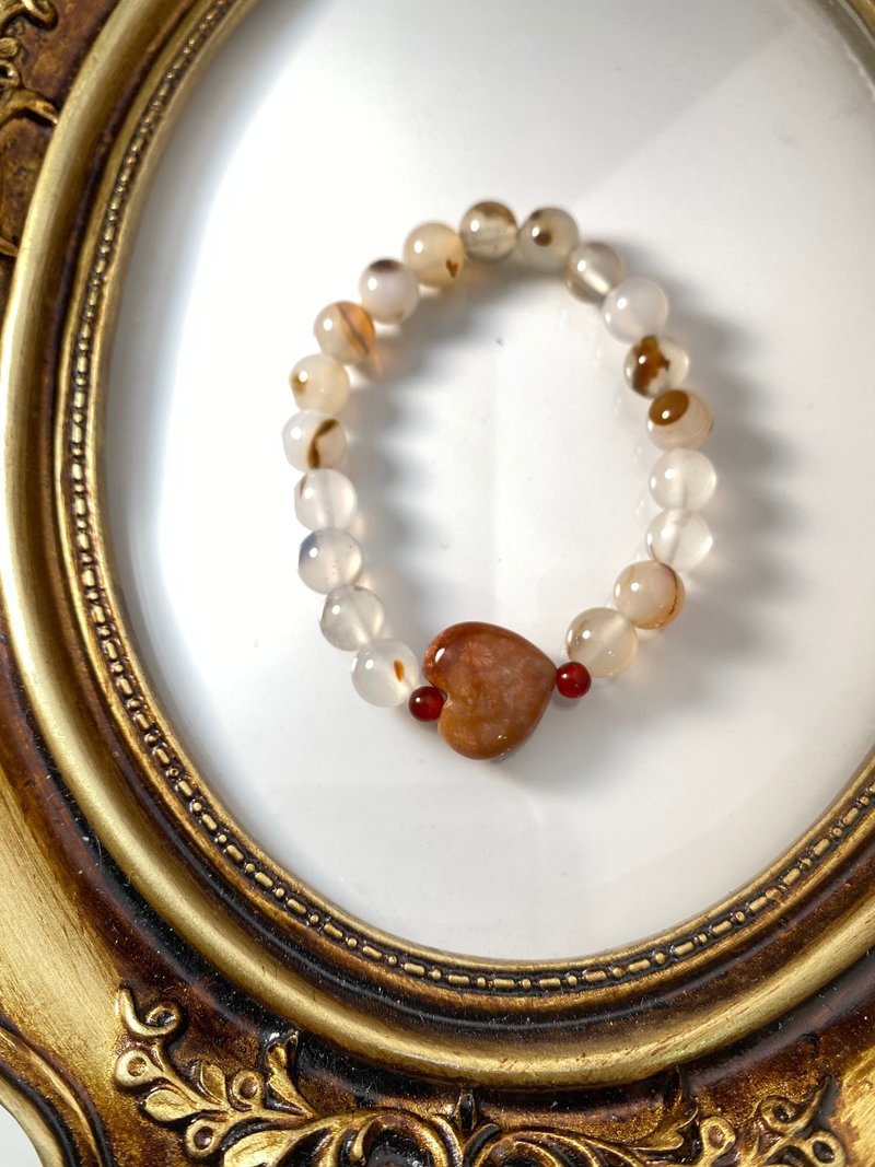 Special Love Coral Jade Primary Color Agate Bracelet Bracelet - สร้อยข้อมือ - คริสตัล สีแดง