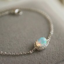 シルバー オパールブレスレット オパール 銀河 メンズ ブレスレット シルバー925 | cloud-blue