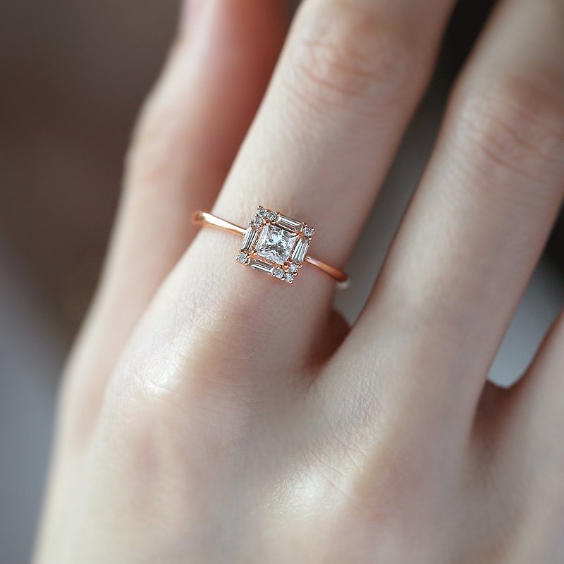 Confidently sparkling GIA 30-point diamond ring/natural diamond - แหวนทั่วไป - เพชร 