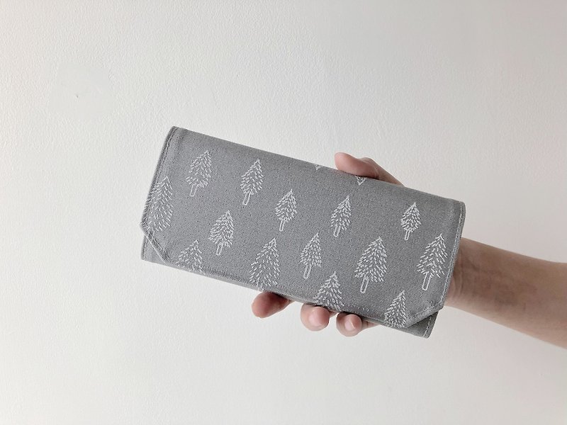 tree Canvas Wallet with Washable Paper, Lightweight, Eco-friendly Material - Wallets - Paper Gray