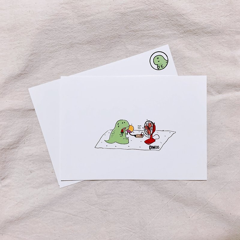 hot dino postcard - Cards & Postcards - Paper White