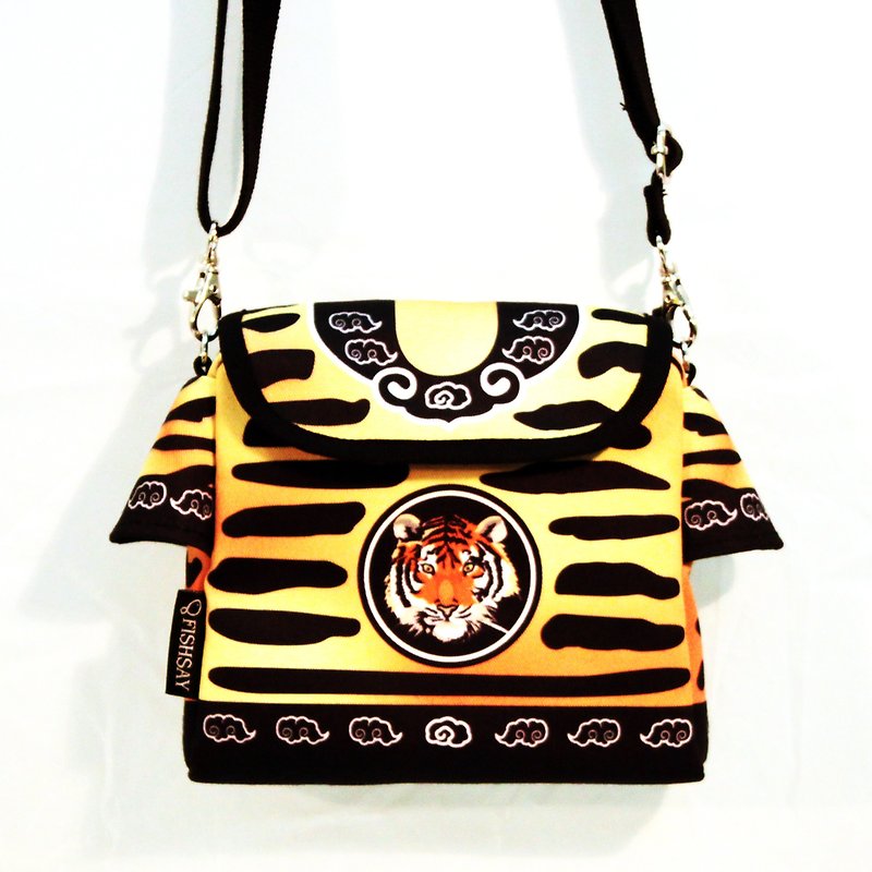 " Hu Yeh " Small Tiger Bag - Messenger Bags & Sling Bags - Polyester Gold